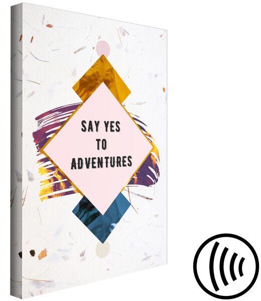 Obraz Say yes to adventures (1-dílný) vertikální