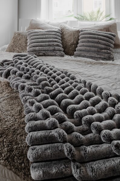 Skinnwille Home Collection Polštář Rocky Smoke, kouřově šedý, 45x45 cm