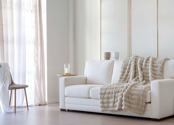 Textil Antilo Hřejiivý přehoz Cedric Beige, béžový, 235x270 cm