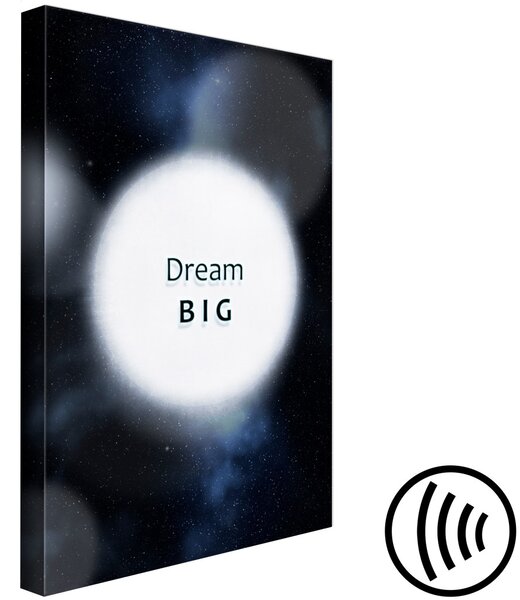 Obraz Hvězdy na tmavé obloze (1-dílný) - anglický nápis Dream Big