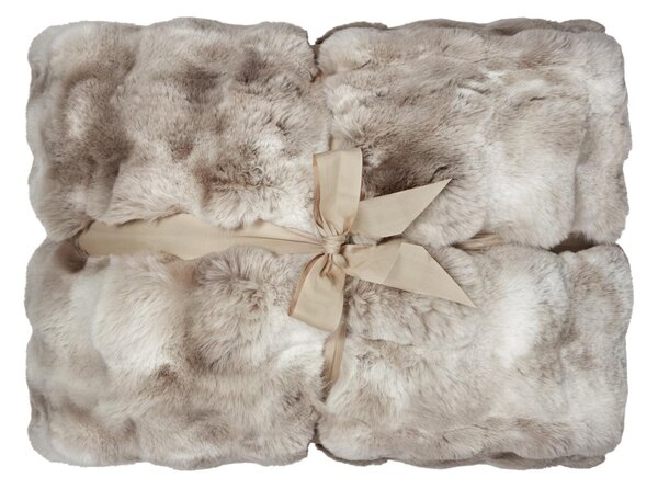 Skinnwille Home Collection Pléd Misty Sand, přehoz, umělá kožešina, 140x220 cm
