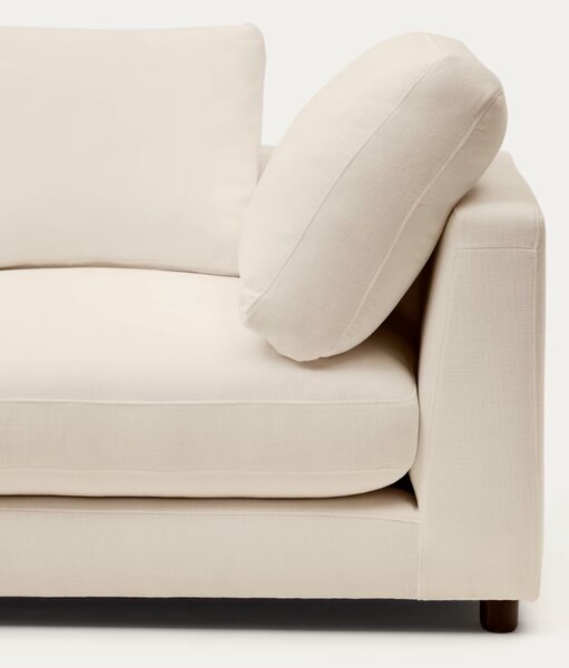 Kave Home Béžová lenoška Gala 193 cm, levá
