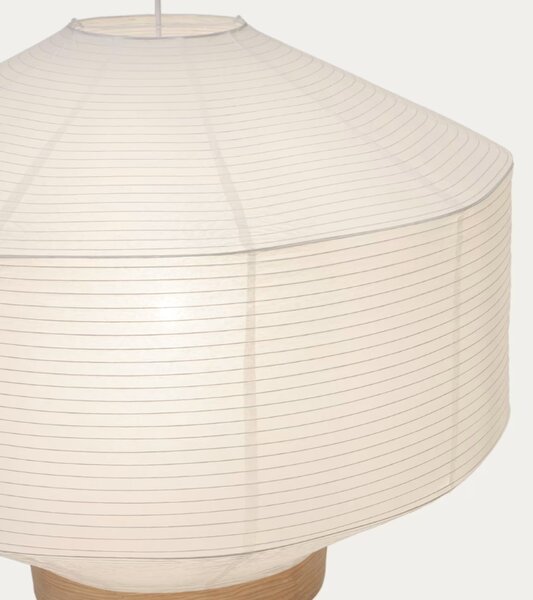 Bílé papírové stínidlo Kave Home Hila 80 cm
