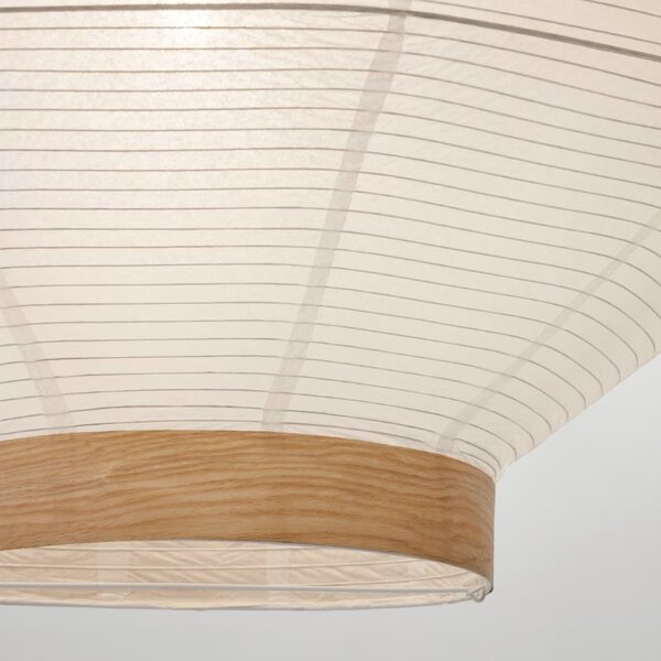 Bílé papírové stínidlo Kave Home Hila 80 cm