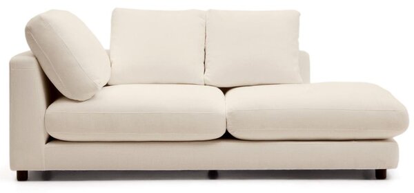 Béžová čalouněná lenoška Kave Home Gala 193 cm, pravá
