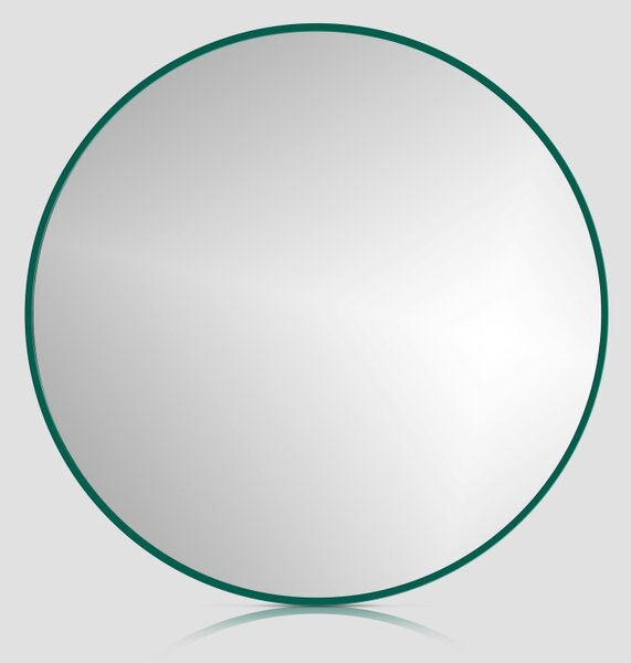 In-Design Zrcadlo RoundLine - zelený matný rám, bez osvětlení Průměr zrcadla (mm): 1000