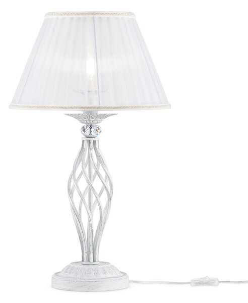 Maytoni Vintage stolní lampa GRACE, 40W, v. 56 cm, 1xE14 Barva: Bílá