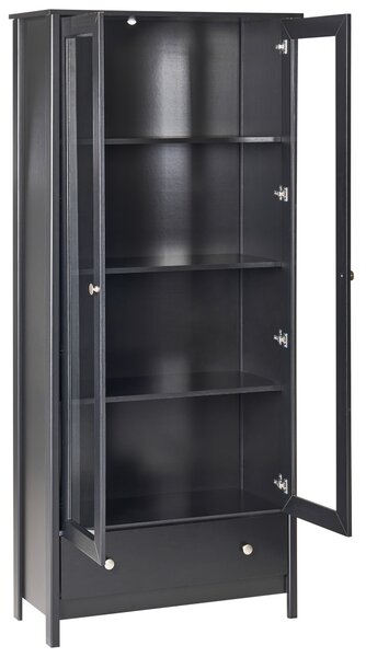 Skleněná vitrína NORNALUP 80 cm Černá