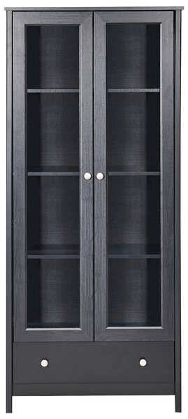 Skleněná vitrína NORNALUP 80 cm Černá