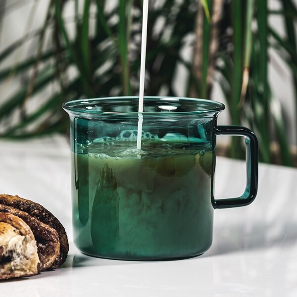 Muurla Hrnek Glass 0,35l, modrozelený