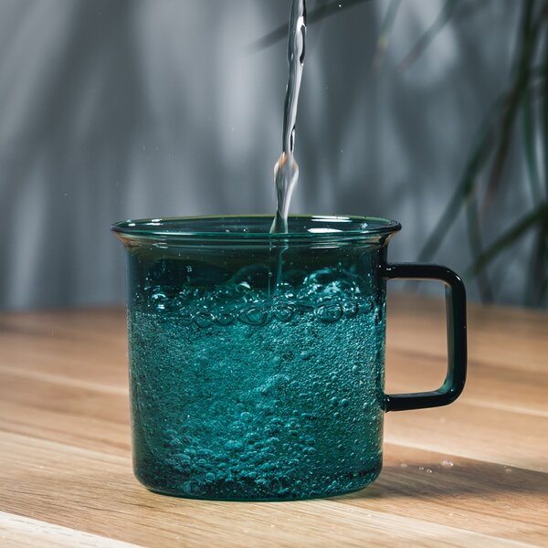 Muurla Hrnek Glass 0,35l, modrozelený