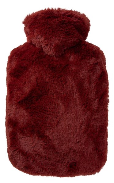 HUGO-FROSCH Termofor Hugo Frosch Classic s obalem z umělé kožešiny, extra dlouhý vlas – bordo