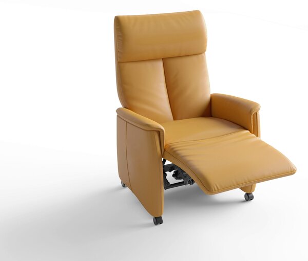 RELAXAČNÍ KŘESLO, kůže, curry žlutá Sit & More - Online Only křesla & taburety, Online Only