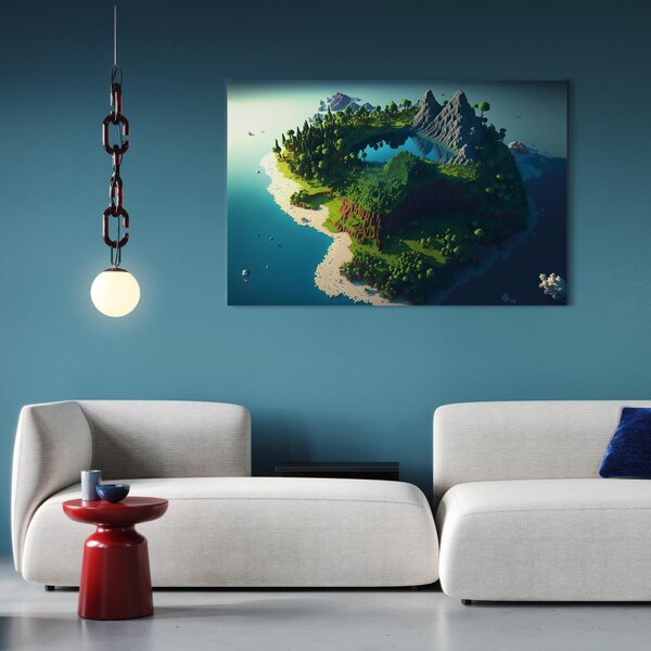 Obraz Ráj na moři - ostrov inspirovaný stylem počítačových her