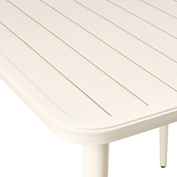 Zahradní jídelní stůl NATURNO 80 cm 80 cm Kov Světle béžová