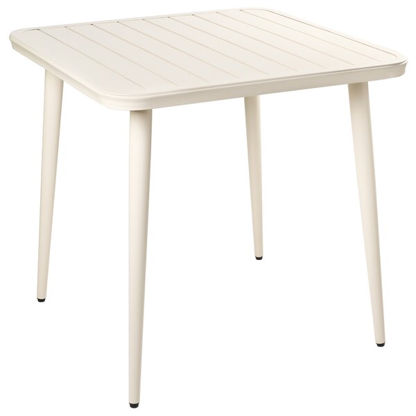 Zahradní jídelní stůl NATURNO 80 cm 80 cm Kov Světle béžová