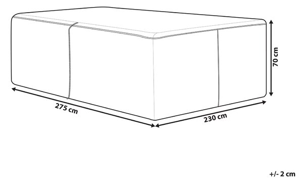 Ochranná plachta CHUVA 275 cm 230 cm 70 cm Šedá