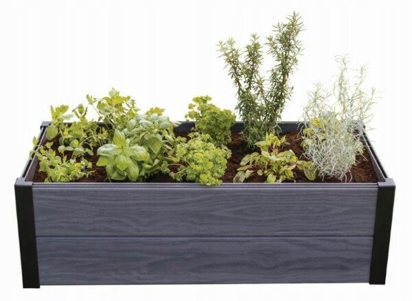 Květináč Keter plast šedý 106 cm x 50 cm x 32 cm