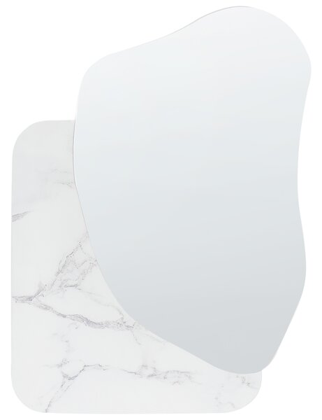 Zrcadlo ARVERT 60 cm 80 cm Bílý mramor