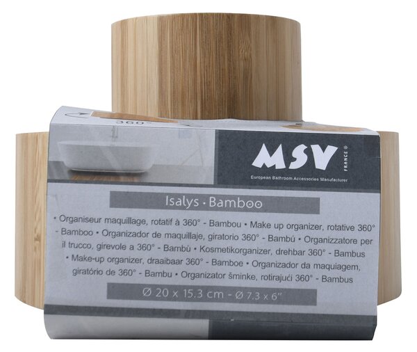 MSV otočný organizér na kosmetiku ISALYS, bambus