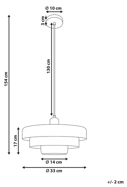 Závěsná lampa KOLGA Kov Černá