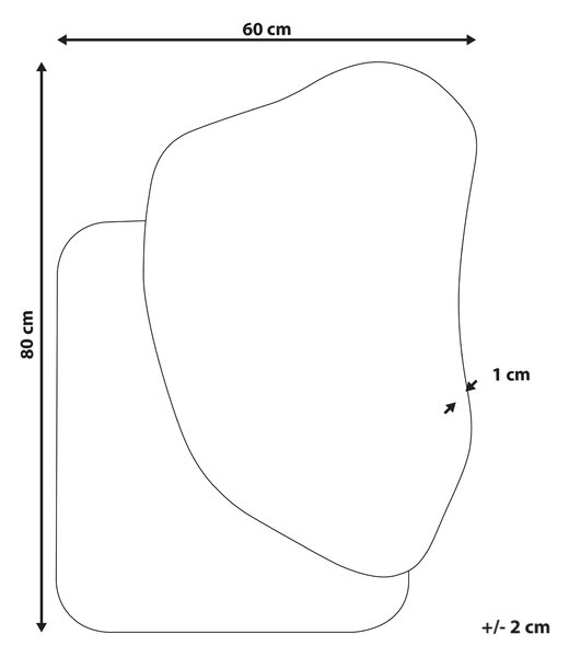 Zrcadlo ARVERT 60 cm 80 cm Bílý mramor