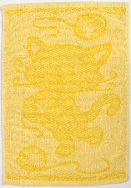 Dětský ručník BEBÉ kočička žlutý 30x50 cm