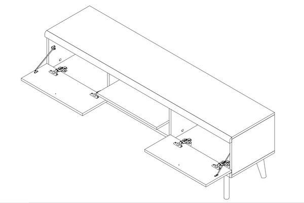 Televizní stolek 160 cm PAVLIS - dub riviera / bílý