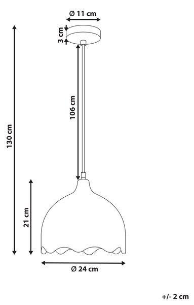 Závěsná lampa GOMATI Mangové dřevo Světle hnědá