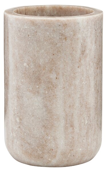 Meraki Béžový mramorový kelímek na kartáčky Marble