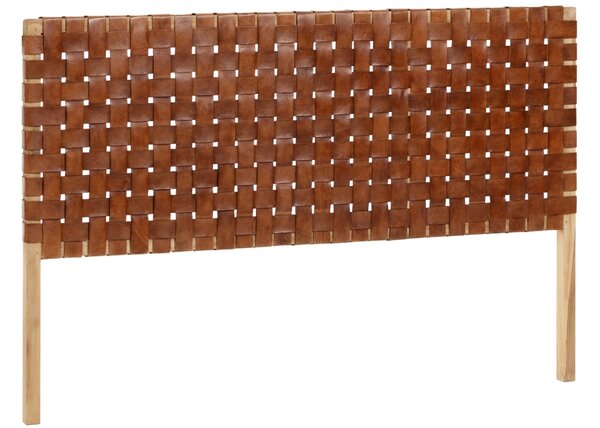Hnědé kožené čelo Kave Home Calixta 153 x 110 cm