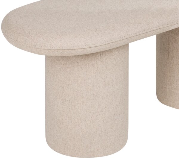 Noo.ma Béžová čalouněná lavice Rull 130 cm