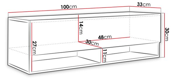 Televizní stolek 100 cm WILLA A - dub wotan