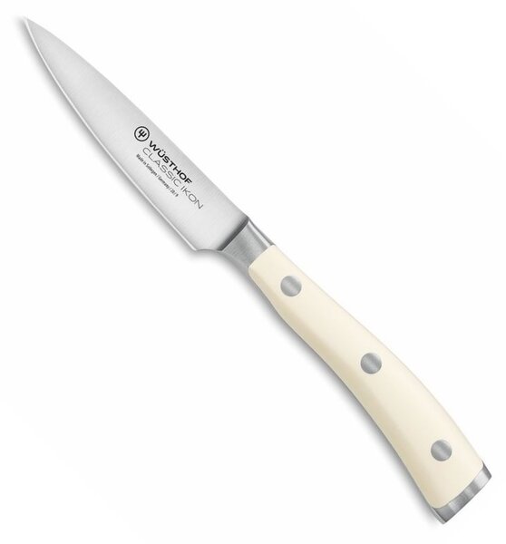 Nůž na zeleninu CLASSIC IKON Creme White 9 cm - Wüsthof Dreizack Solingen (Špikovací nůž CLASSIC IKON Creme White 9 cm, dárkové balení - Wüsthof Dreizack Solingen)