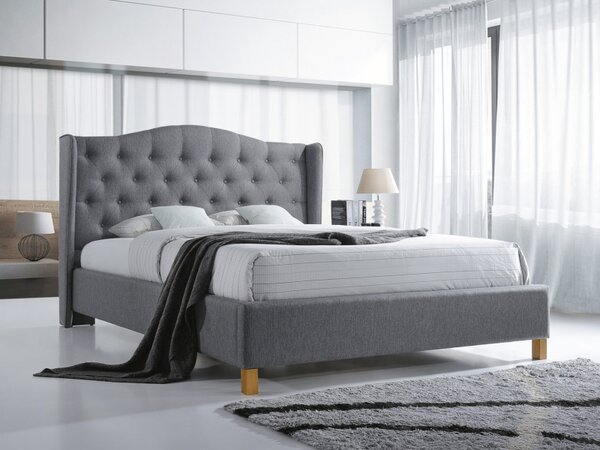 Čalouněná postel ASPEN 180 x 200 cm šedá