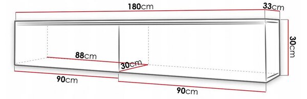 Televizní skříňka 180 cm WILLA D - dub wotan