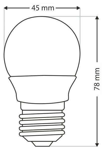 LED žárovka P1169 E27, 6W, teplá bílá