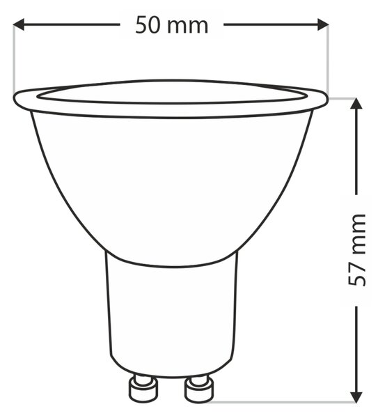 LED žárovka 0080000959 GU10, 7W, studená bílá