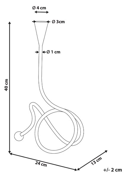 Svícen AROUCA 40 cm Kov Zlatá