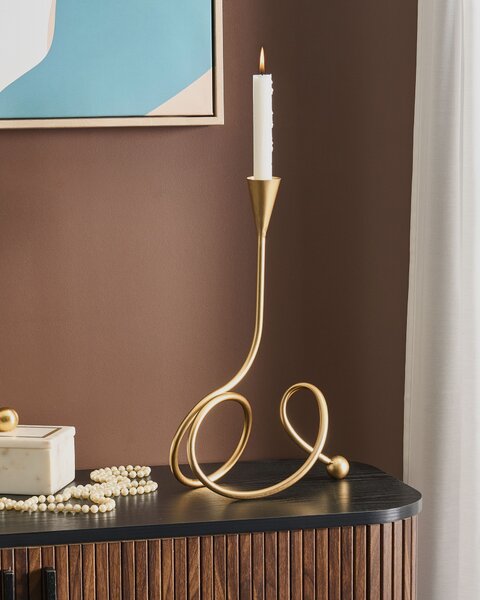 Svícen AROUCA 40 cm Kov Zlatá