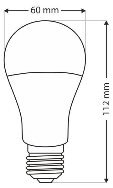 LED žárovka P1589 E27, 12W, studená bílá