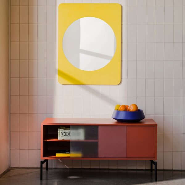Noo.ma Červený TV stolek Met 116 x 42 cm