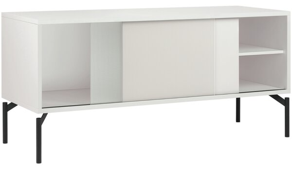 Noo.ma Bílý lakovaný TV stolek Met 116 x 42 cm