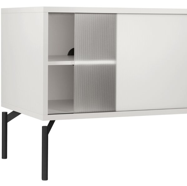 Noo.ma Světle šedý TV stolek Met 116 x 42 cm
