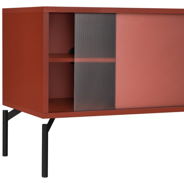 Noo.ma Červený TV stolek Met 116 x 42 cm
