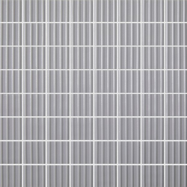 Hisbalit Obklad skleněná šedá 3D Mozaika ALUMINIO 4x4 (32x32) cm - 40ALUM