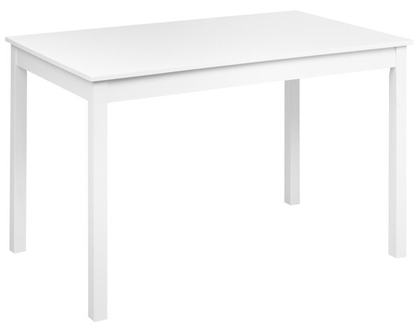 Jídelní stůl BARLEE Bílá 120 cm 75 cm Topolové dřevo