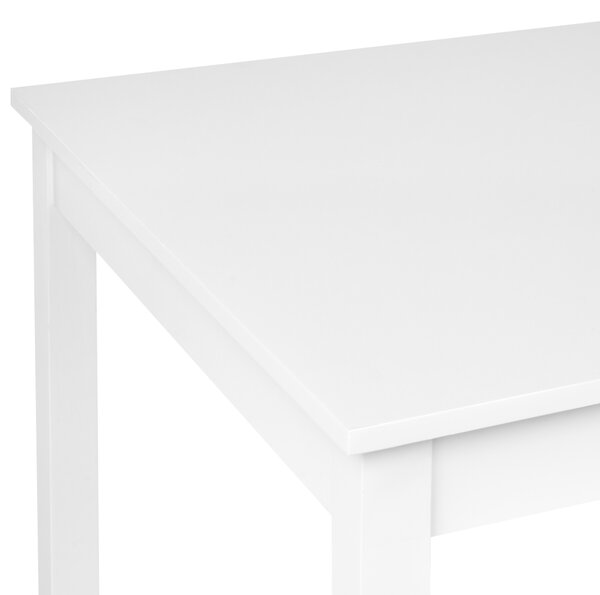 Jídelní stůl BARLEE Bílá 120 cm 75 cm Topolové dřevo