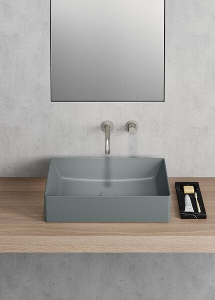 GSI Sapho, KUBE X keramické umyvadlo 40x23 cm, černá matná