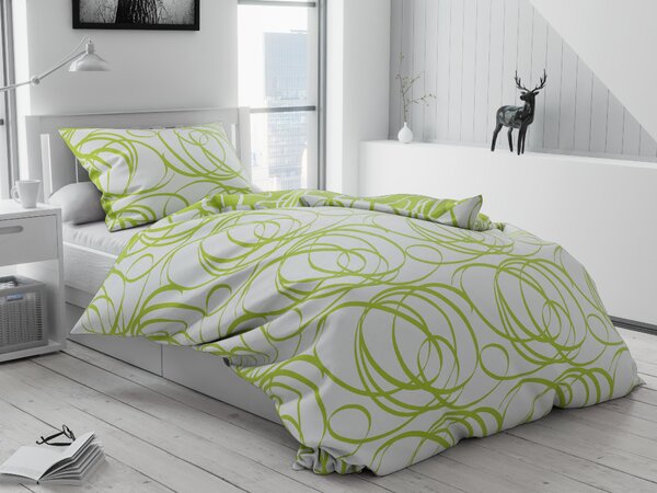 Bavlněné povlečení Aromis zelené hotelová kapsa Rozměr povlečení: 70 x 90 cm | 140 x 200 cm